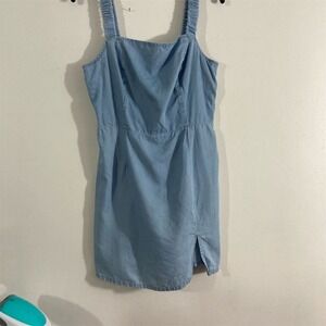 Arizona Jean Co Women's Sleeveless Blue Denim Midi Dress Size L